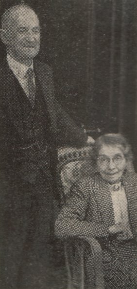 Captain George Black, and his wife Janet Black Stitt, on the occasion of their Golden Wedding anniversary.